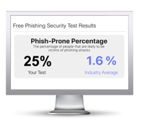 Simulated phishing attack test